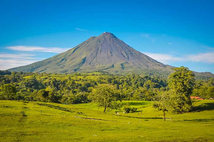 Arenal volcano in Costa Rica.